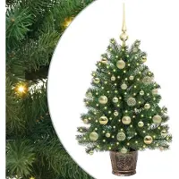 vidaXL Kunstkerstboom met 150 LED met standaard Groen 95 cm PE en PVC