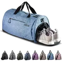 Unyqoos Famanu sporttas met schoenencompartiment en natte compartiment - Blauw
