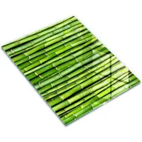 Wallfluent Glazen Snijplanken - Natuurlijke Bamboe Snijplanken Glas - 30 cm x 40 cm - Groente Snijplanken van Glas - Keuken Snijplank Glas - Glazen Snijplank Voor Keuken - Antislip Glazen Snijplank