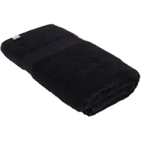 Tendance Serviette de bain 90 x 150 cm 100 % coton noir