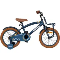 Aventuri 2Cool 3.0 Jongensfiets 16 Inch - Kinderfiets voor 4 tot 6 Jaar - 100-115 cm - Met Zijwieltjes - Blauw