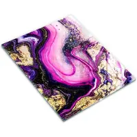 Wallfluent Glazen Snijplanken - Abstract Ontwerp Goud Snijplanken Glas - 30 cm x 40 cm - Roze Snijplanken van Glas - Glazen Snijplank - Design Glazen Snijplank Keuken - Antislip Keuken Snijplank Glas