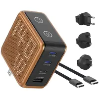 Bmx GaNsta 140 Watt USB-C Oplader Met Display Oranje