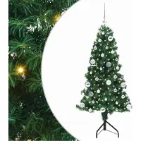 vidaXL Hoek Kunstkerstboom met 150 LED Groen 150 cm PVC en Metalen