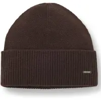 BOSS Gebreide beanie van kasjmier met metalen logoplaatje