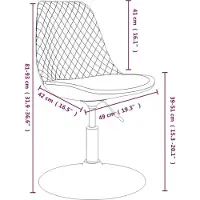 vidaXL Eetkamerstoelen draaibaar 4 st fluweel roze