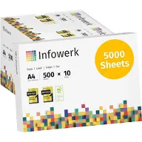 Infowerk NIEUW: Printerpapier Kopieerpapier 140000 Vel 28 x 5000 A4 Premium Extra Wit CIE 160 Testwinnaar PEFC-gecertificeerd