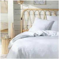 TODAY Bedset - TODAY - 123320 - 2 personen - 260x240cm - Effen katoenen gaas - Krijt