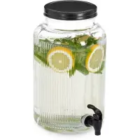 Zeller - Glazen pot met kraan KITCHEN ESSENTIALS, 3900 ml