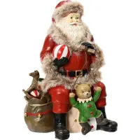Décoris Kerstman polyresin l9.7b13h19 cm rood kerst