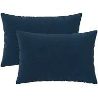 vidaXL Kussen met kussen HEERLEN 2 st Blauw Microfiber Fleece