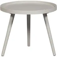 Woood Mesa Bijzettafel M - Hout - Zand - 45 cm x Ø45