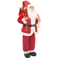 vidaXL Kerstmanfiguur Rood 110 cm Polyester