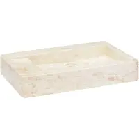 vidaXL Gootsteen 58x39x10 cm marmer crèmekleurig