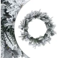 vidaXL Kerstkrans Wit Diam. 30 cm PVC en PE