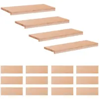 vidaXL Trapmatten 16 st Naturel 70 x 25 x 2 cm Massief beukenhout