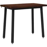 vidaXL 110 x 55 x 75 cm Massief Acacia Hout Donkerbruin en zwart