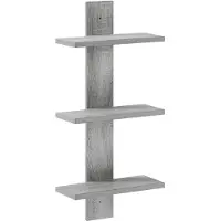 vidaXL Wandplank Grijs Sonoma 30 x 13.5 x 64.5 cm Bewerkt hout