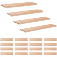 vidaXL Trapmatten 20 st Naturel 110 x 30 x 2 cm Massief beukenhout