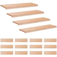 vidaXL Trapmatten 16 st Naturel 90 x 25 x 2 cm Massief beukenhout