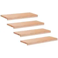vidaXL Trapmatten 4 st Naturel 70 x 30 x 2 cm Massief beukenhout
