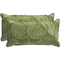 vidaXL Kussen Blad met kussen HOUTEN 2 st Blad Design Polyester
