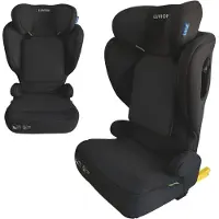 Luvion FLEX-i Opvouwbare Autostoel – Eclipse Black (i-Size 100–150 cm) - Autostoel Groep 2 3 - Autozitje geschikt voor (3,5 tot 12 jaar) - Zwart
