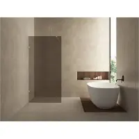 Wiesbaden Inloopdouche less 120x200 cm 8 mm nano vintage brons glas geborsteld messing