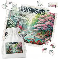 WORLD CASE 110-delige Houten Puzzel: Natuurlandschap met Dieren