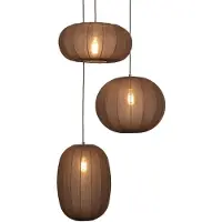 Lumidora Hanglamp 75740 - TACK - 3 Lichts - E27 - Bruin - Metaal - ⌀ 58 cm