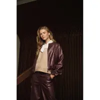 Rino & Pelle Lomee.7502611 rino en pelle faux leather blouson jacket chocolate bean