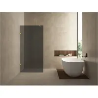 Wiesbaden Inloopdouche Less 120x200 cm 8 mm Nano Rookglas Geborsteld Messing