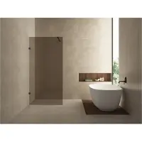 Wiesbaden Inloopdouche Less 80x200 cm 8 mm Nano Vintage Brons Glas Mat Zwart