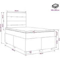 vidaXL Boxspringbed met matras Zwart 120 x 190 cm Stof