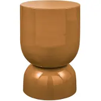 Woood Hekla Bijzettafel - Metaal - Oranje - 47x32x32