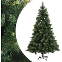 vidaXL Kunstmatige Hinged Kerstboom 210 cm PVC en Metalen Groen