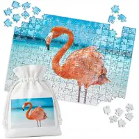 WORLD CASE Flamingo Strand Puzzel - 252 Stukken - Educatief Speelgoed