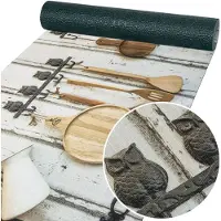 ANRO Keukenloper Cucina Keukengerei Grijs 200x52cm – Antislip Gangloper Tapijtloper 3 mm Laagpolig