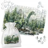 WORLD CASE Puzzel Dinosaurus Natuur 252 Stukjes - Acquerel Stijl