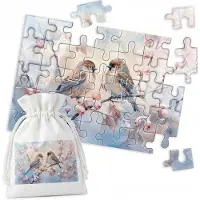 WORLD CASE Puzzel 35 Stukken - Vogels op Tak met Bloemen