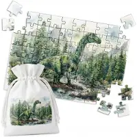 WORLD CASE Houten puzzel - Dinosaurus, Bos, Natuur, Dieren - 70 stukjes