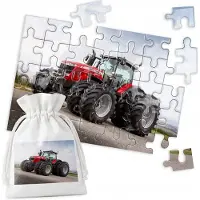 WORLD CASE Grote Rode Tractorpuzzel - 35 Stukjes