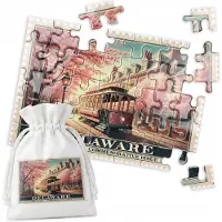 WORLD CASE Educatieve puzzel 35 stukjes - Delaware Staat Stempel USA