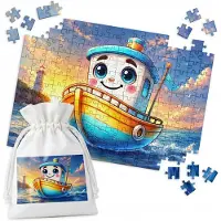 WORLD CASE Educatieve Puzzel - Vrolijke Boot Tekening - 192 Stukjes