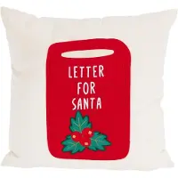 HOME & Styling collection Home Styling Collection - Sierkussen - Decoratieve kussen, kerstpatroon, wit 40 x 40 cm