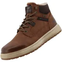 Mustang Veterlaarzen 'Veterschoenen Hoog' cognac