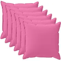 vidaXL Kussen met kussen HOUTEN 6 st Roze Polyester