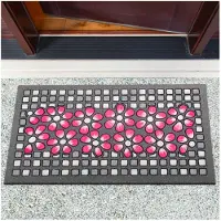ANRO Mozaïek Bloemen Deurmat Roze 40x68 cm - Antislip - 3D-effect