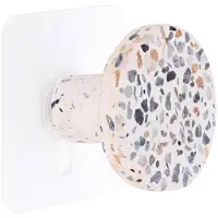 Tendance Patère en polyrésine D. 4,5 cm à coller effet terrazzo