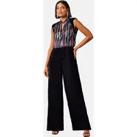 Love & roses Jumpsuit goud / lila / pink / zwart